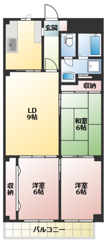 レジデンス西あじまの間取り