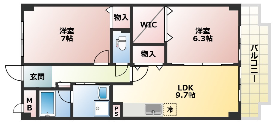 ウィルあじまの間取り