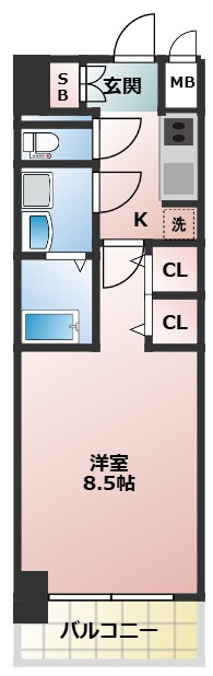 S-RESIDENCE黒川本通一丁目の間取り