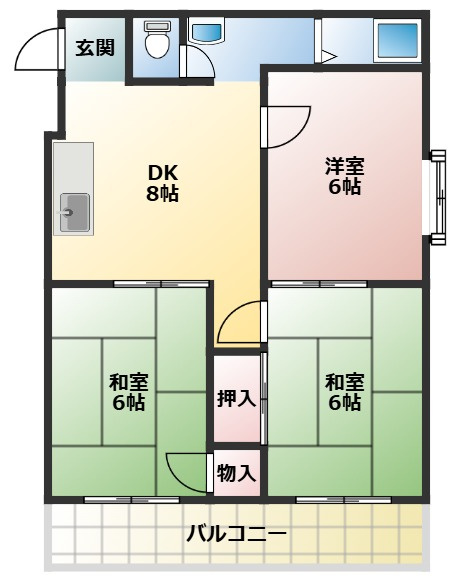 メゾンあじまの間取り