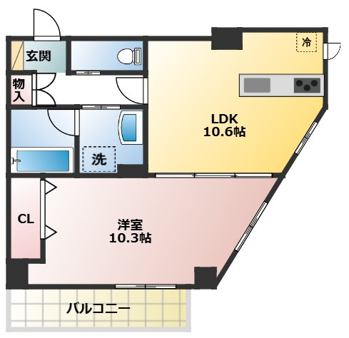 GramercyShiromi-doriの間取り