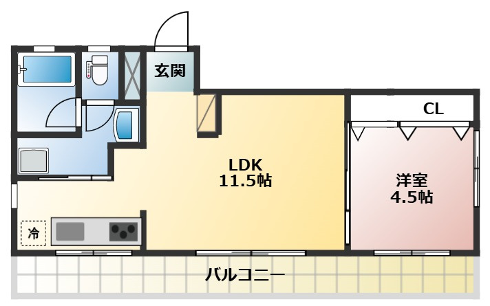 レジデンス川中の間取り