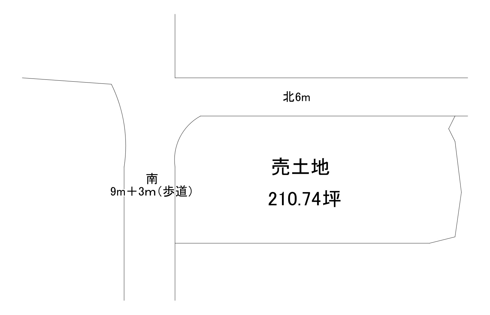 桜井市朝倉台西　土地の土地図