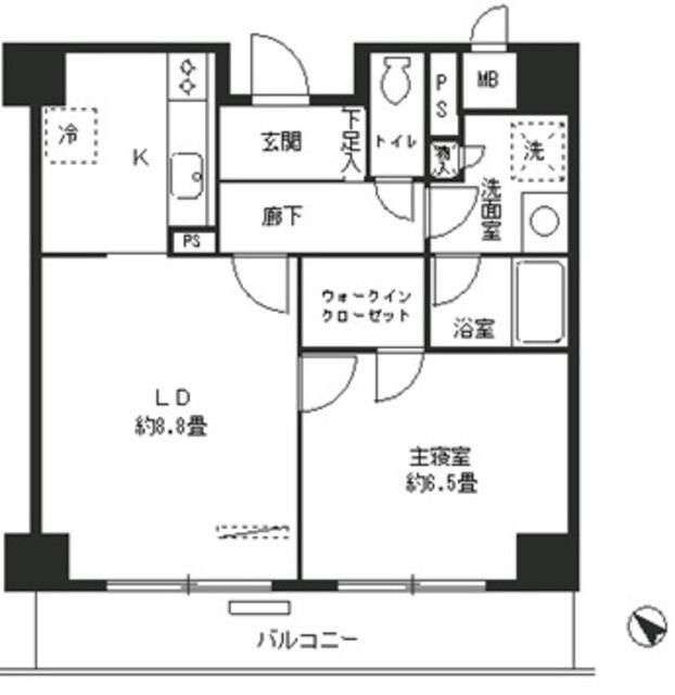 エステージ築地の間取り