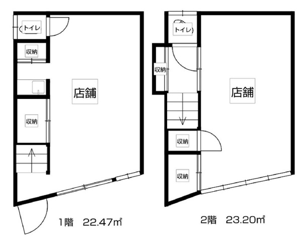 十三東２丁目店舗の間取り