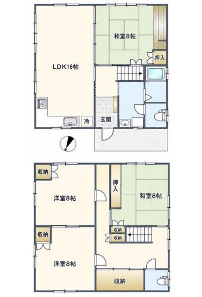 神戸市須磨区禅昌寺町戸建ての間取り