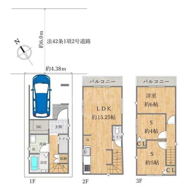 大阪市住之江区平林南2丁目・戸建の間取り|大阪市住之江区平林南2丁目・戸建　間取り