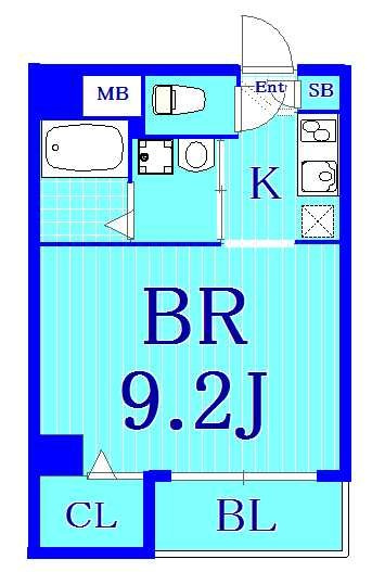 パルテール天王町の間取り|1Kの使いやすい間取りです！