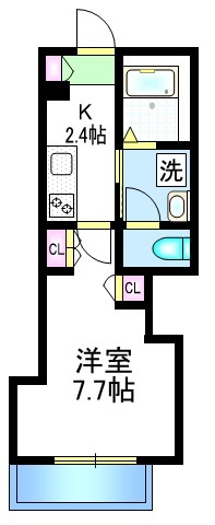 Cielの間取り|★設備充実の１Ｋタイプ★