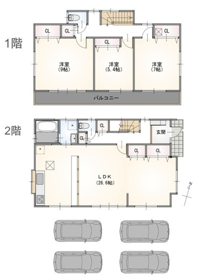 【間取り】 | 藤沢市長後 中古戸建 全1棟