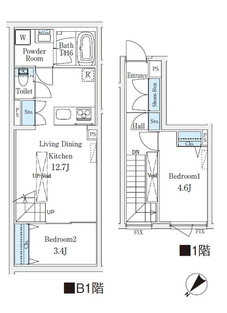 ＣＲＥＡＴＩＦ学芸大学の間取り