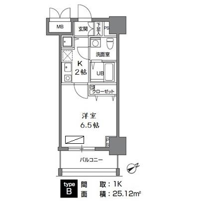 カスタリア三ノ輪の間取り