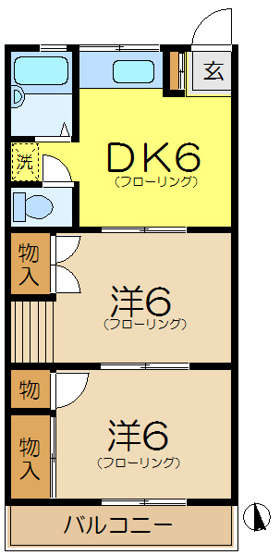 【間取り】 | 第二北見コーポ