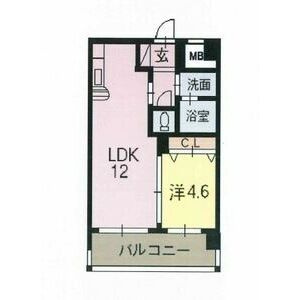 熊本市中央区京町１丁目の賃貸マンションの間取り