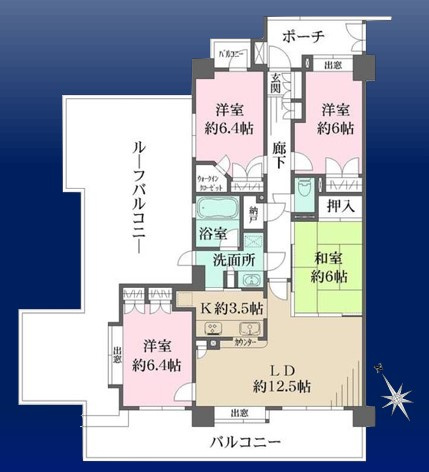 藤和シティホームズ八王子大和田の間取り|～南西向き4LDK　南・西・北の三方角住戸につき陽当たり・風通し良好です～
