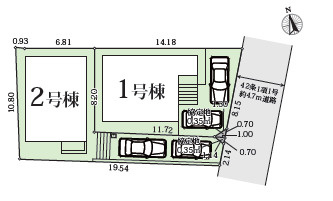 秦野市河原町2期　新築戸建　全2棟2号棟の区画図