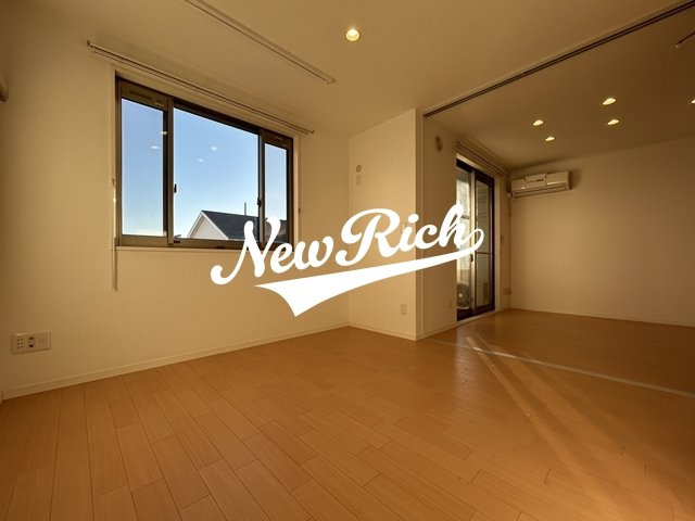 前橋市上新田町のアパートのバルコニー