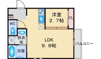 【間取り】 | Grandtic 伝馬町 | 略図の為、現状優先
