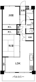 【間取り】 | 亀戸二丁目団地９号棟 | 間取りです。