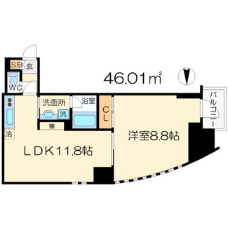 【間取り】 | プレサンスNEO中之島公園　西天満小学校区 | プレサンスNEO中之島公園　開放感のある間取り