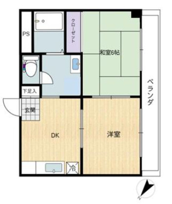 SIハイツ岩屋2の間取り