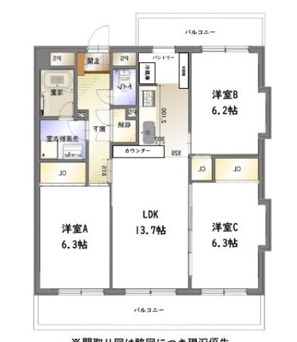 【間取り】 | セジュールスワン