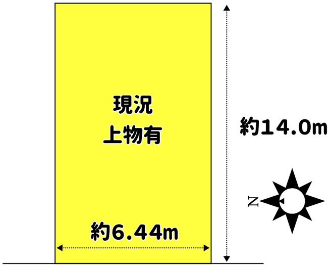 【土地図】 | 高槻市川西町１丁目　注文住宅　建築条件なし　土地