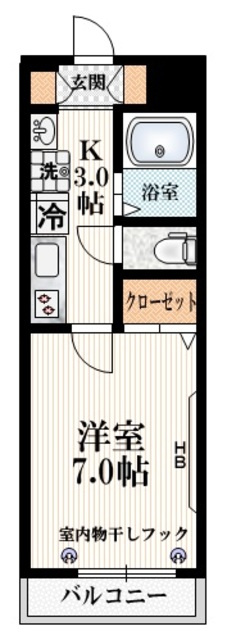 ヴェルデ井草の間取り|★洗面台独立の１Ｋ♪★