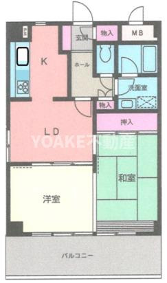 相模原市南区相模大野８丁目の賃貸マンションの間取り