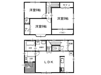 【間取り】 | ルネス吉岡14号地