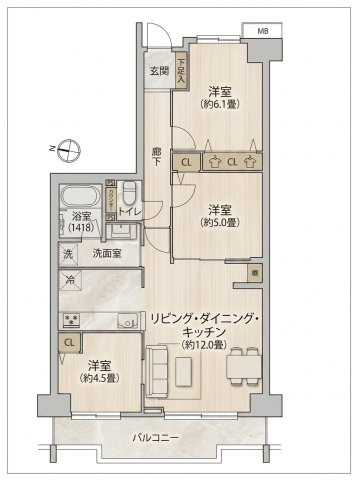 ブロードスクエア戸塚ウエストコートの間取り