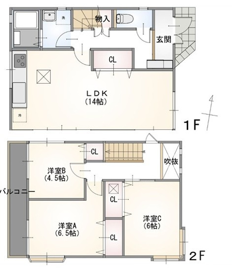 【間取り】 | 大和市西鶴間8丁目 中古戸建 全1棟