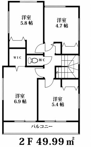 ふじみ野市福岡中央　第7期の間取り|2F