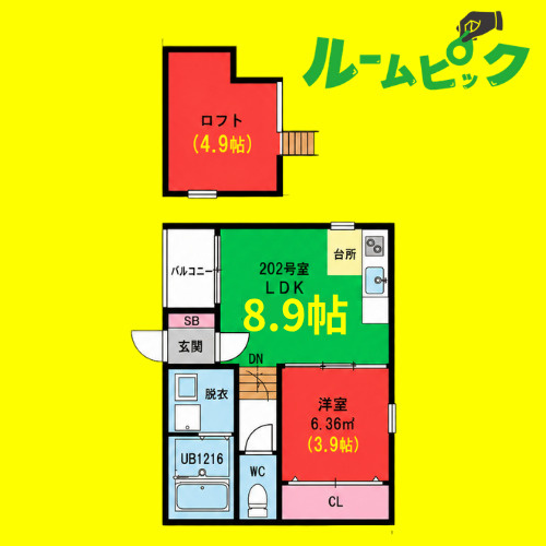 ガルテン　名古屋市賃貸　仲介手数料無料の間取り