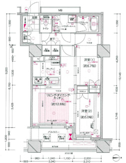 【間取り】 | プレサンスレジェンド堺筋本町タワー | 【間取り】11階・東向き住戸！アウトポール工法で広々とした住居空間◎