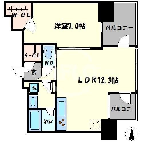 ブランズタワー南堀江の間取り|ブランズタワー南堀江　間取り