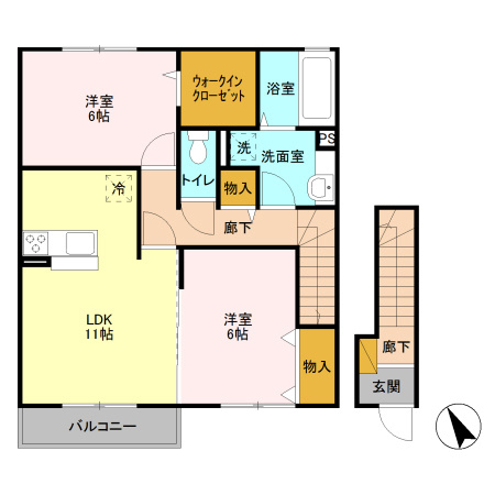 【間取り】 | エール リヴェール Ｂ