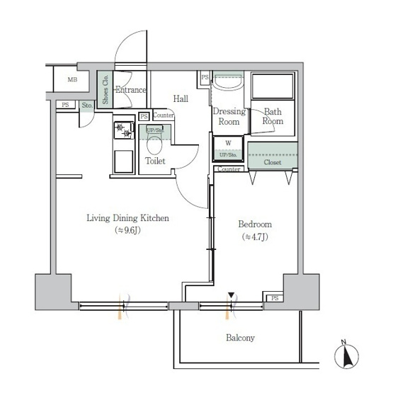 【間取り】 | ＯＮＥ　ＲＯＯＦ　ＦＬＡＴ　ＴＯＧＯＳＨＩ