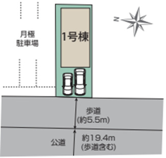 【区画図】 | 東大和市上北台3丁目　新築戸建　【全1棟】