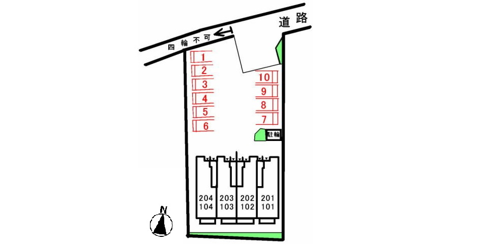 ハッピネス　裕の区画図|駐車場