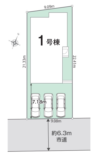 [新築住宅] 羽生市南5丁目 1期 全1棟の区画図