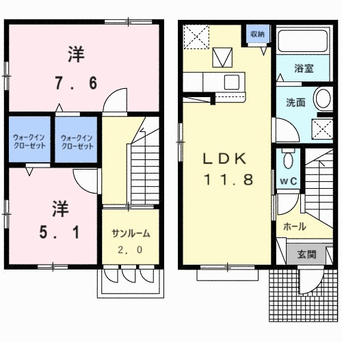 メゾンヨシマツⅠの間取り|間取図