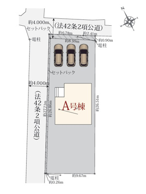 【区画図】 | 沼津市大塚66番　新築一戸建て　全1棟