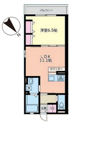 【間取り】 | ＭＯＥ新千葉 | 101号室・40.76㎡