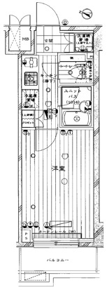 練馬区豊玉中２丁目の賃貸マンションの間取り
