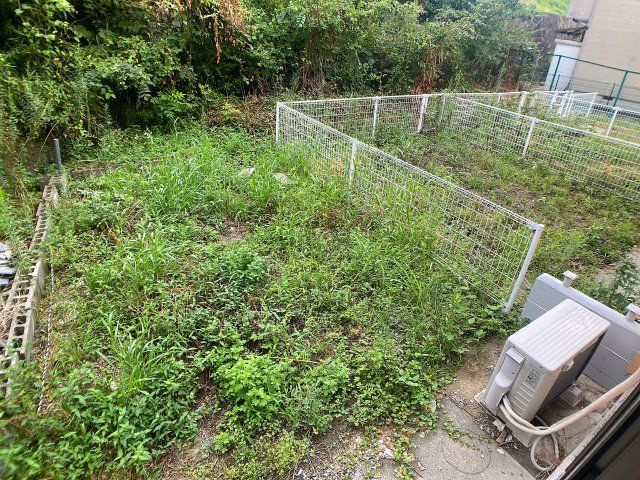 ドミールサニー緑町テラスの庭|日当たりの良い専用庭付き