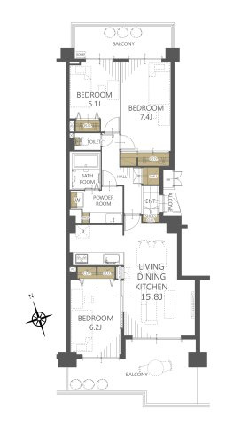 ガーデンプラザ新検見川5番館の間取り