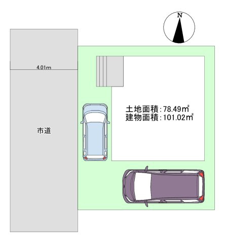 三郷市　彦川戸1丁目　中古戸建の区画図|区画図です