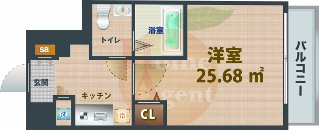 【間取り】 | アイル新宿 | 1Kのお部屋です。