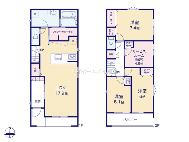 【間取り】 | 名古屋市中川区広田町３丁目62『仲介料無料』新築戸建て | 3号棟